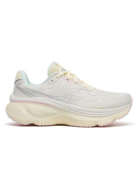 Saucony Hurricane 26 trainers in silver and cream - view 1