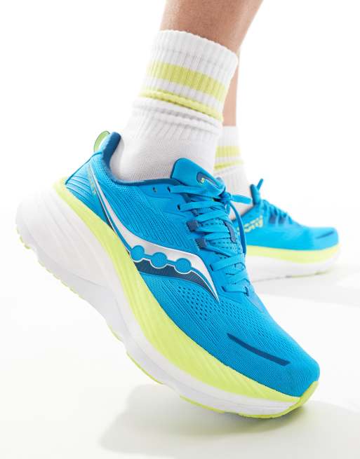 Saucony - Hurricane 24 - Baskets de course - Vizibleu et citron