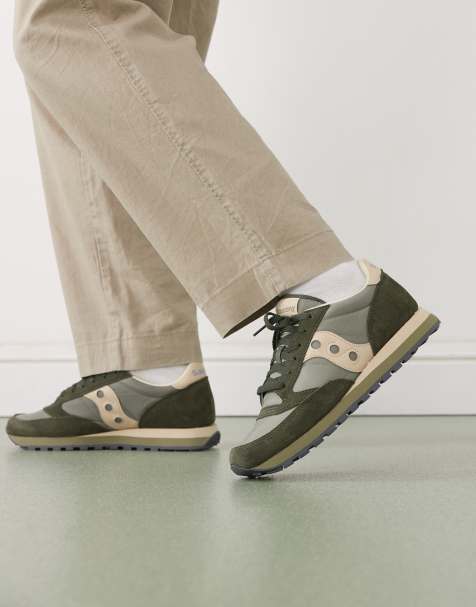 Saucony - Jazz Original - Sneakers in groen en beige - view 1