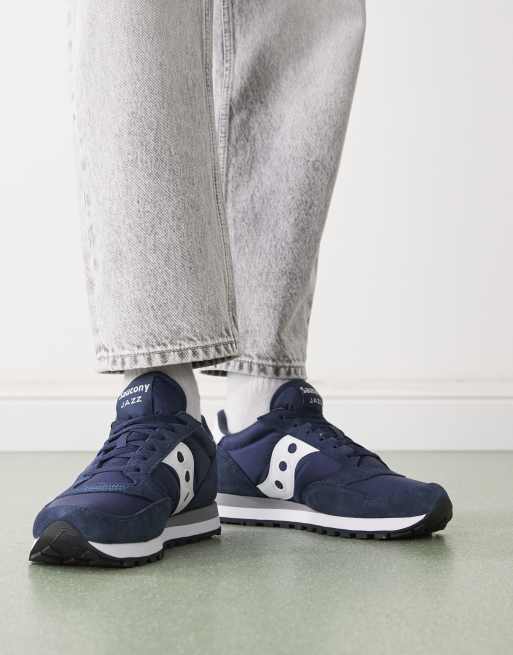 Saucony Jazz Original sneakers in navy and white ASOS