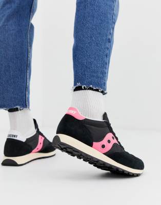 saucony jazz black and pink