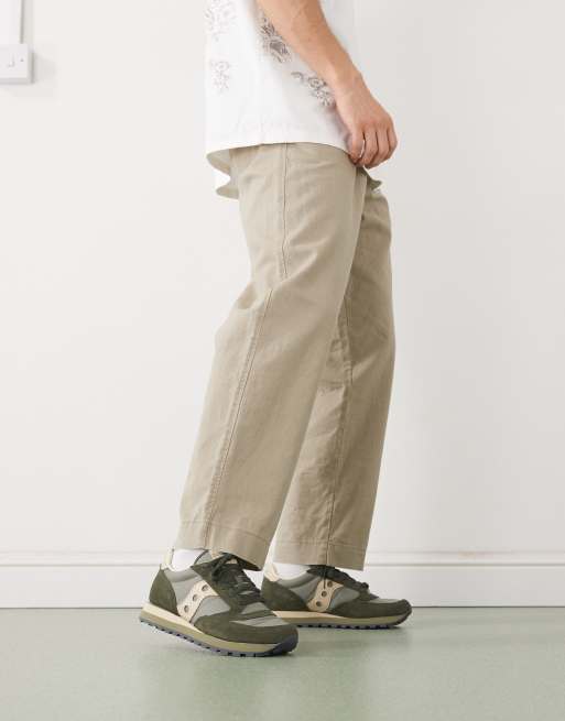 Saucony Jazz Original trainers in green and sand, 5 of 5