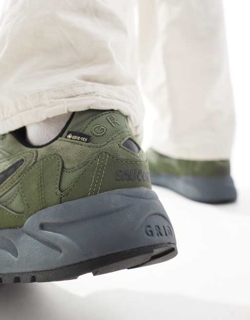 Saucony – Originals Grid Shadow 2 – Gröna och svarta sneakers, 4 av 5