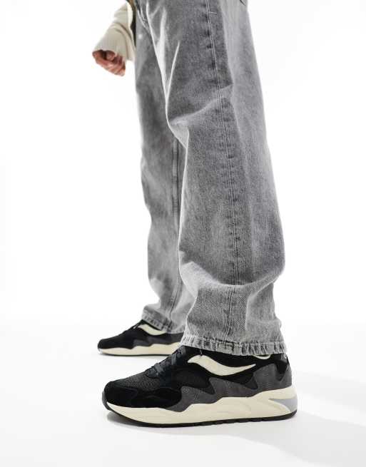 Saucony - Originals Grid Shadow 2 - Sorte og cremefarvede sneakers