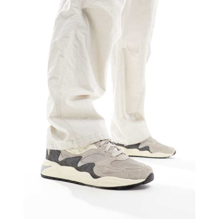 Saucony Originals Grid Shadow trainers in grey and cream ASOS