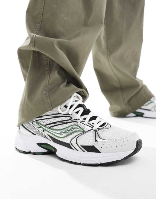 Saucony Originals – Ride Millenium – Biało-zielone buty sportowe