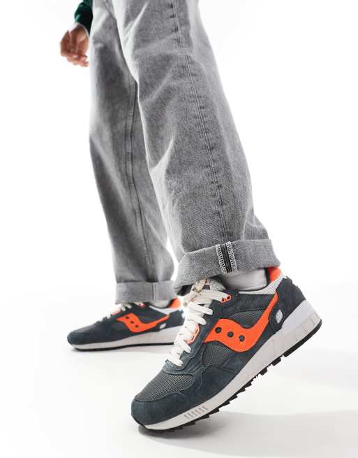 国内配送 SAUCONY SHADOW 5000 OLIVE /GRAY /ORANGE Saucony Unisex Shadow 5000 Multi-coloured 4 24 | Sneaker