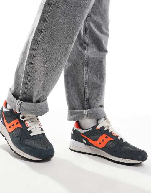 Saucony Originals Shadow 5000 sneakers in grey and orange, 3 of 4