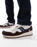 [Saucony] Saucony Originals Shadow 5000 sneakers in moon and chocolate-White 42.5 moon