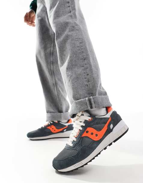 Saucony Originals Shadow 5000 trainers in grey and orange - view 1