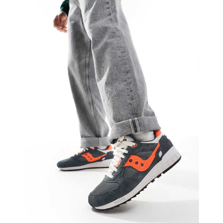 Saucony Originals Shadow 5000 trainers in grey and orange ASOS