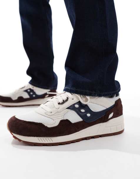 Saucony Originals Shadow 5000 trainers in moon and chocolate