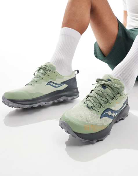 Saucony Peregrine 14 GTX neutral running trainers in sage - view 1