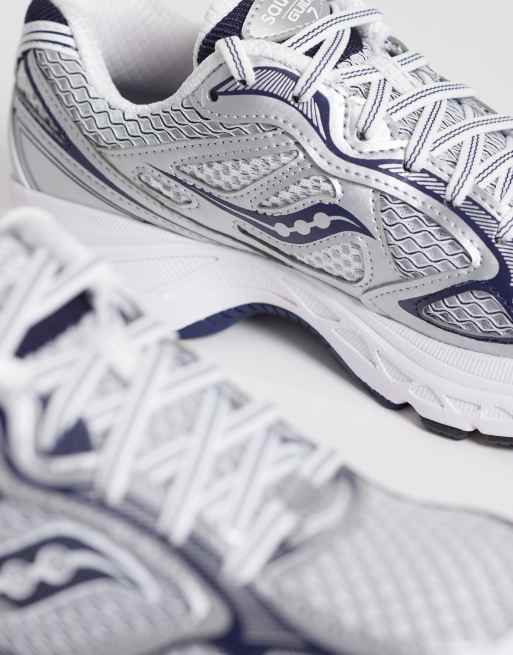 Saucony Progrid Guide 7 sneakers bianche e blu, 4 di 5