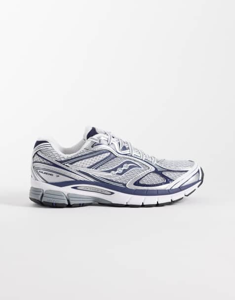 Saucony Progrid Guide 7 sneakers in wit en blauw - view 1