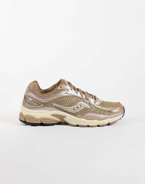 Saucony Progrid Omni 9 OG trainers in beige and tan - view 1