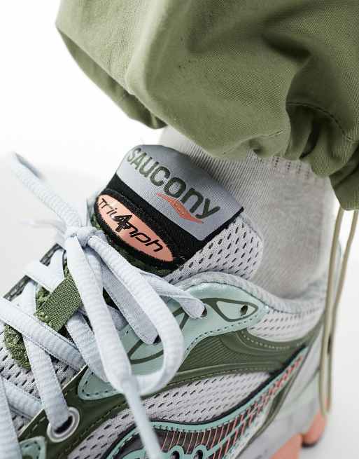 Saucony – Progrid Triumph 4 – Szaro-zielone buty sportowe, 4 z 5