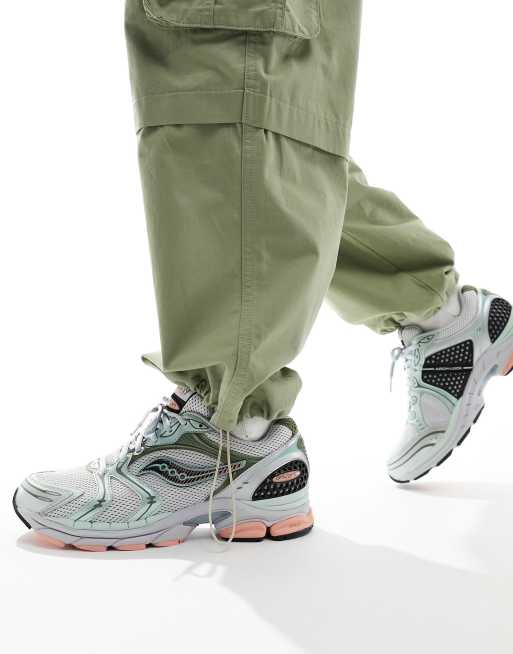 Saucony – Progrid Triumph 4 – Szaro-zielone buty sportowe, 5 z 5
