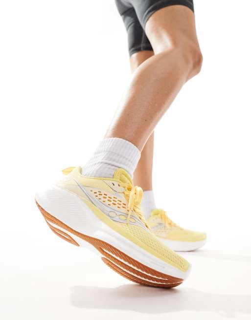 Saucony – Ride 17 – Biało-żółte buty sportowe do biegania, 5 z 5