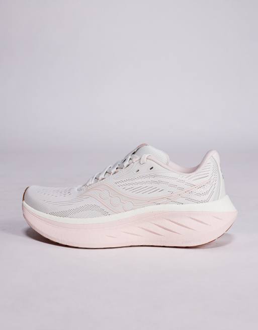Saucony – Ride 18 – Biało-różowe buty sportowe do biegania, 2 z 5