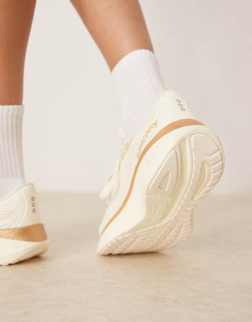 Saucony – Ride 18 Neutral – Gräddvita träningsskor med dämpning, 3 av 5