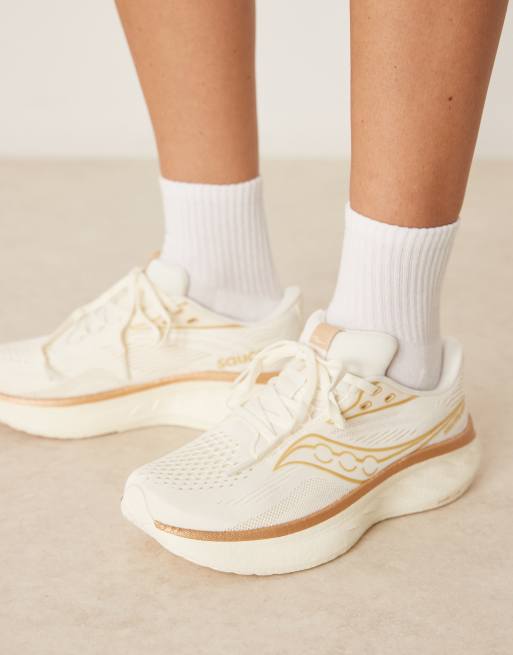Saucony – Ride 18 Neutral – Gräddvita träningsskor med dämpning, 5 av 5