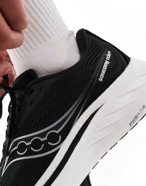 Saucony – Ride 18 – Svarta och vita löparskor, 4 av 5