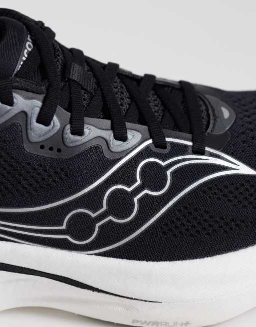 Saucony Ride 19 hardloopsneakers in zwart en wit, 4 van 5