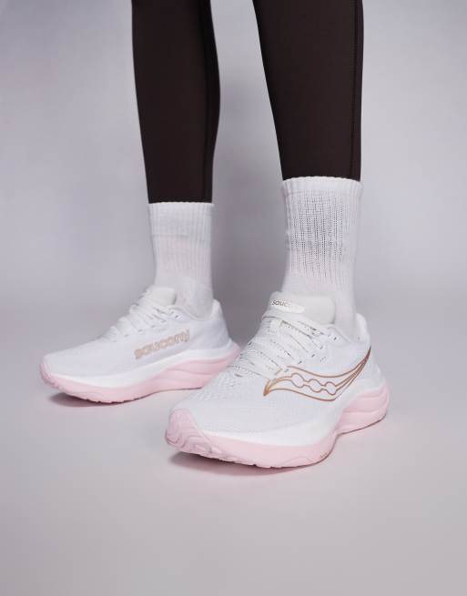 Saucony - Ride 19 - Løbesneakers i hvid/lyserød, 3 af 5