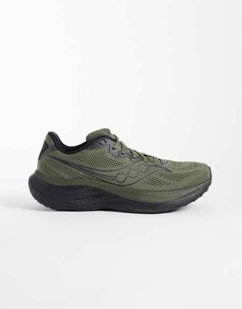 Saucony Ride 19 running trainers in dark grey and black - view 1