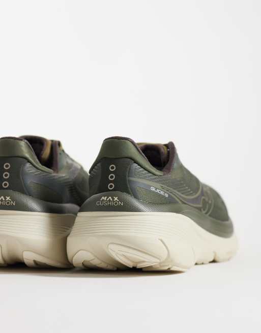 Saucony Ride 19 running trainers in khaki, 2 of 5