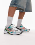 [Saucony] Saucony Ride Millenium sneakers in white and mutant-Multi 38 WHITE and MUTANT