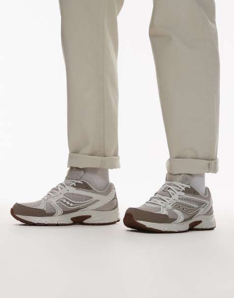 Saucony – Ride Millennium – Brązowo-szare buty sportowe - view 1