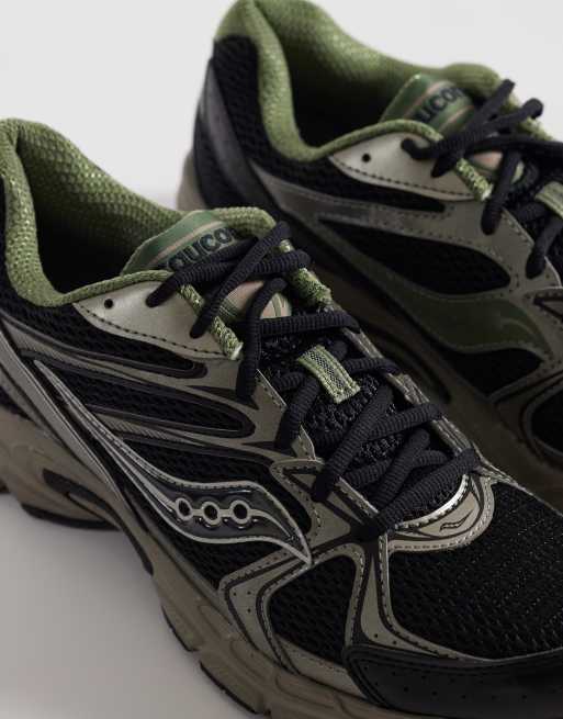 Saucony – Ride Millennium – Olivgröna och svarta träningsskor, 4 av 5