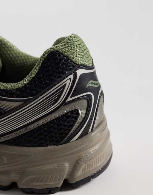 Saucony – Ride Millennium – Oliwkowo-czarne buty sportowe, 2 z 5