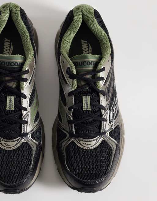 Saucony – Ride Millennium – Oliwkowo-czarne buty sportowe, 3 z 5