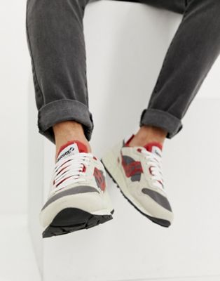 saucony shadow 5000 vintage off white grey red