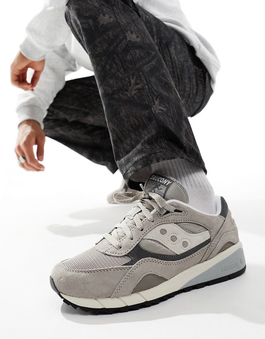 Saucony Shadow 6000 runner trainers in grey and grey