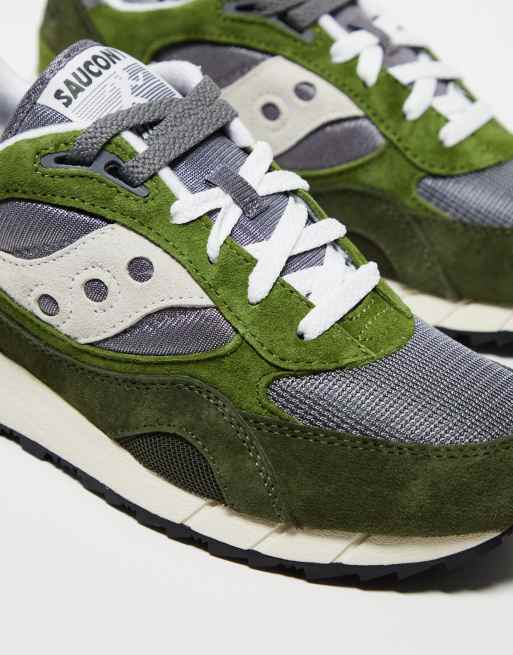 Saucony Shadow 6000 Sneakers in grijs en groen ASOS