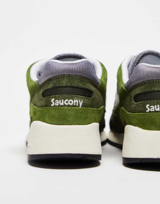 Saucony Shadow 6000 trainers in grey and green