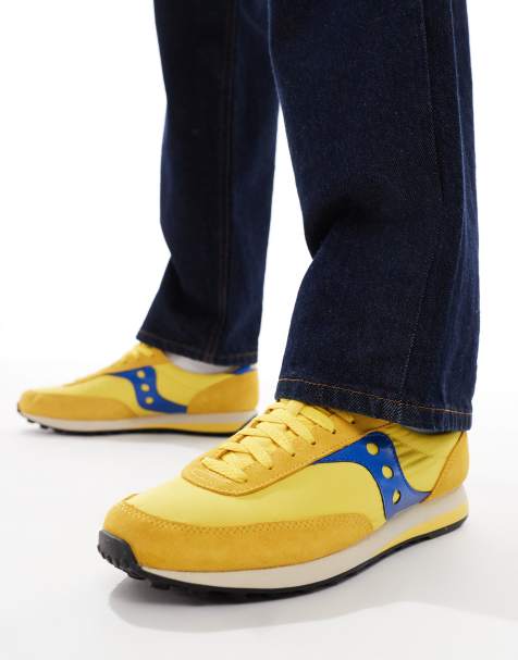 Saucony - Trainer 80 - Baskets - Jaune et bleu - view 1