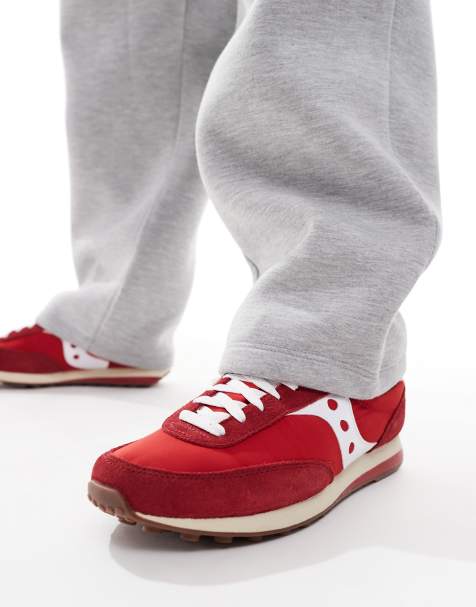 Saucony – Trainer 80 – Czerwono-białe buty sportowe - view 1