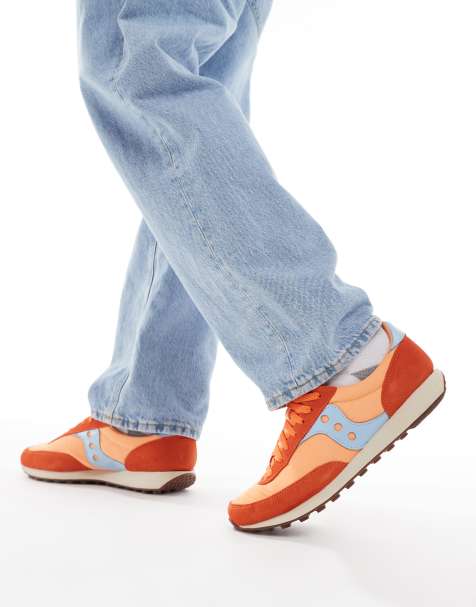 Saucony Trainer 80 sneakers in orange and sky - view 1