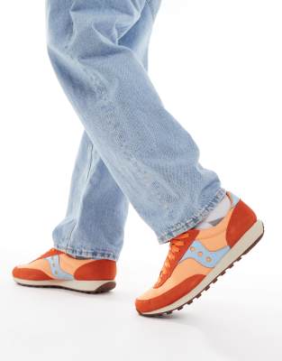 Saucony Trainer 80 trainers in orange and sky - view 1