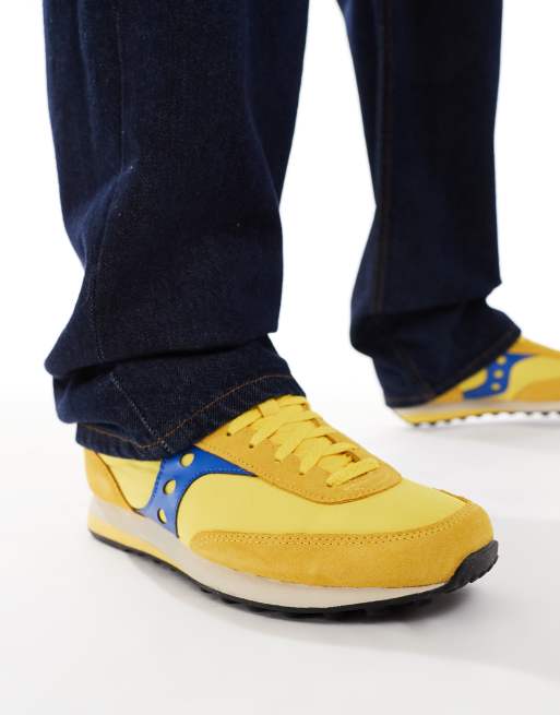 Saucony Trainer 80 trainers in yellow and blue ASOS