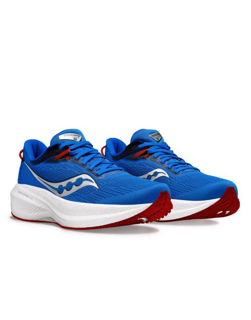 Saucony Triumph 21 neutral running trainers in cobalt and silver