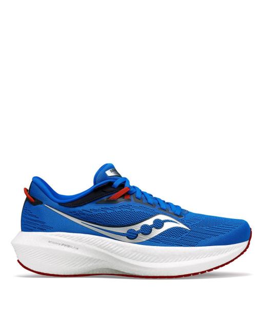Saucony - Triumph 21 - Neutrale løbesneakers i koboltblå og sølvfarve, 3 af 4