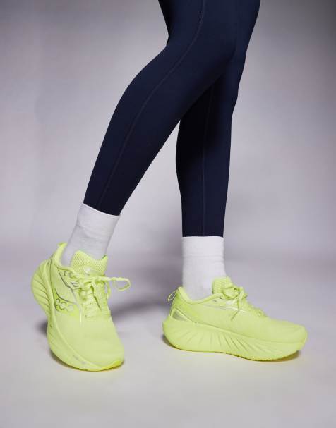 Saucony - Triumph 22 - Citrongrønne/gule sneakers med neutral stødabsorbering - view 1