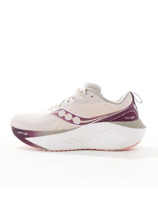 Saucony - Triumph 22 Neutral - Løbesneakers i beige/lilla, 2 af 5