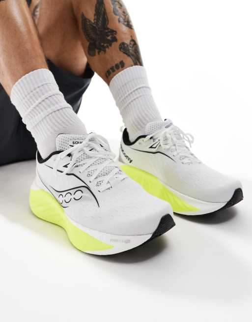 Saucony – Triumph 22 – Vita och citrongula löparskor, 4 av 5